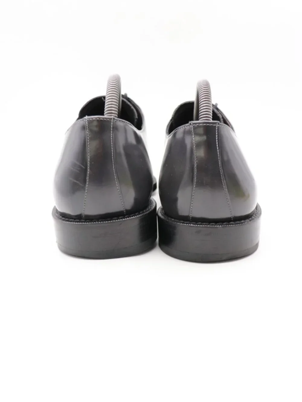 Mezlan Gray Leather Cap Toe Men's Size 8.5 M Derby Oxford Dress Shoes